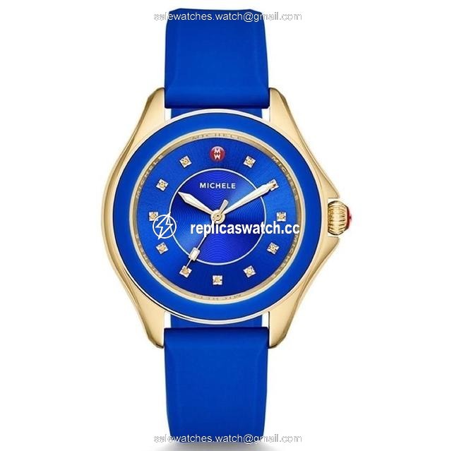 Michele Blue Gold (Gold/Blue) Cape Topaz Cobalt Watch Michele Blue Gold (Gold/Blue) Cape Topaz Cobalt Watch