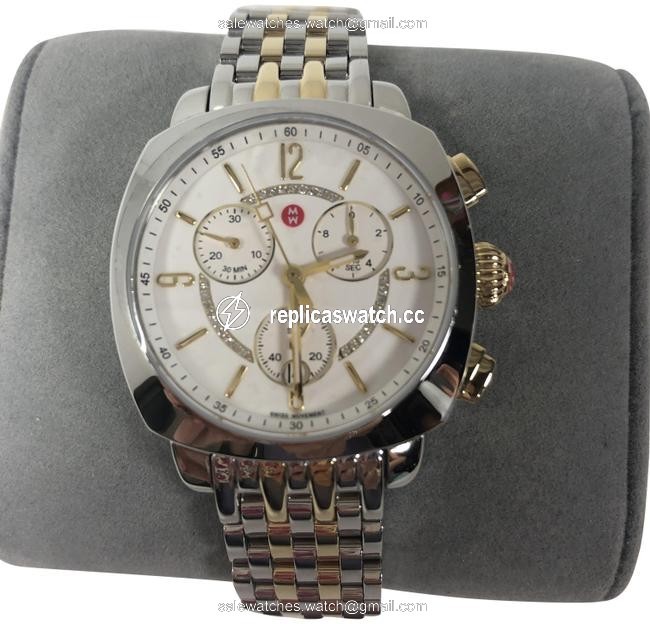 Michele Two-tone Ascalon Diamond Watch Michele Two-tone Ascalon Diamond Watch