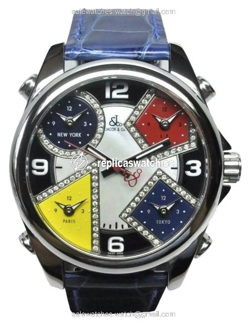 Jacob & Co. Jc Five Time Zone Diamonds Watch Jacob & Co. Jc Five Time Zone Diamonds Watch