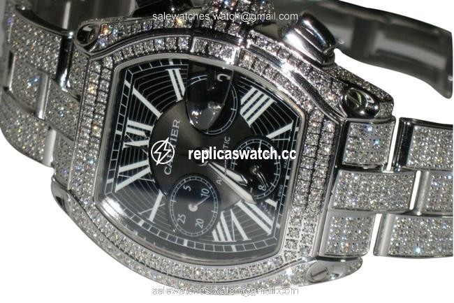 Cartier XL Roadster Chronograph Diamonds Watch Cartier XL Roadster Chronograph Diamonds Watch