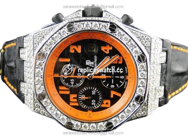 Audemars Piguet Stainless Steel New Custom Mens Royal Oak Offshore Volcano Diamond 12 Ct Watch Audemars Piguet Stainless Steel New Custom Mens Royal Oak Offshore Volcano Diamond 12 Ct Watch