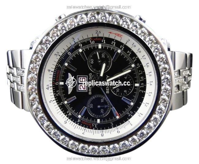 Breitling Stainless Steel Mens Custom Bentley Motors 6.75 Mm 50 Mm Genuine Diamond 28ct Watch Breitling Stainless Steel Mens Custom Bentley Motors 6.75 Mm 50 Mm Genuine Diamond 28ct Watch