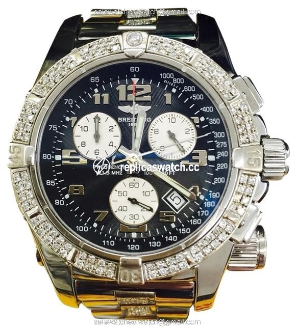 Breitling Custom Diamond Emergency 4 Ct Diamonds Watch Breitling Custom Diamond Emergency 4 Ct Diamonds Watch