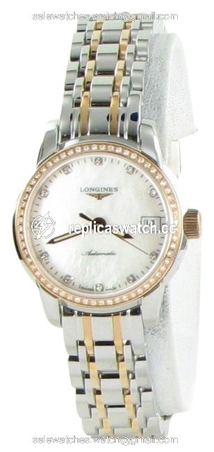 Longines Diamond Bezel Dial 18k Gold L22635877 Saint Imier Steel 26mm Ladies Watch Longines Diamond Bezel Dial 18k Gold L22635877 Saint Imier Steel 26mm Ladies Watch