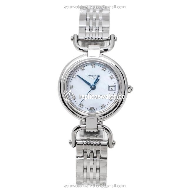 Longines Mother Of Pearl Stainless Steel Diamond Equestrian Collection L6.130.4.87.6 Womens Wristwatch 26.50 Mm Watch Longines Mother Of Pearl Stainless Steel Diamond Equestrian Collection L6.130.4.87.6 Womens Wristwatch 26.50 Mm Watch