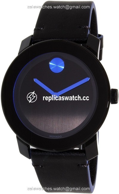 Movado Mens Bold 3600350 Black Leather Swiss Quartz Watch Movado Mens Bold 3600350 Black Leather Swiss Quartz Watch
