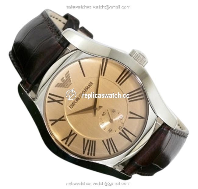 Emporio Armani Brown/Gold Classic Mens Leather Ar0645 Watch Emporio Armani Brown/Gold Classic Mens Leather Ar0645 Watch