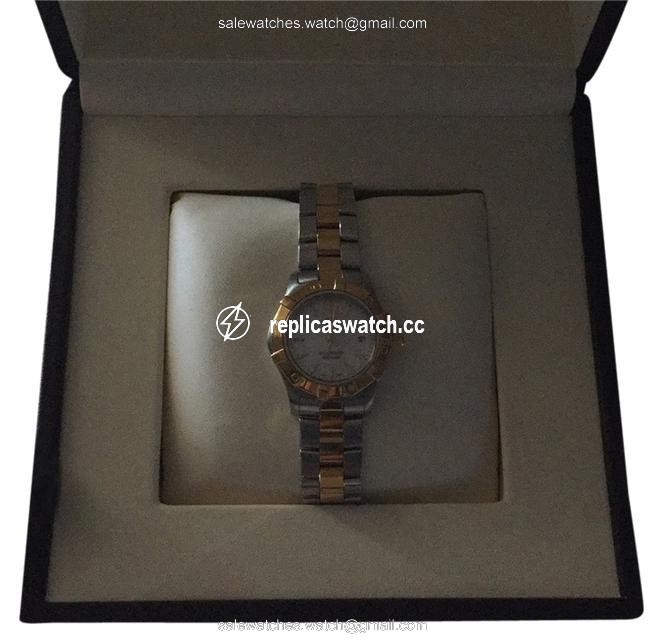 TAG Heuer White and Yellow Gold Mother Of Pearl Dial Acquaracer Watch TAG Heuer White and Yellow Gold Mother Of Pearl Dial Acquaracer Watch