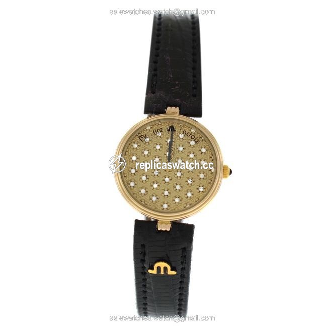 Maurice Lacroix Yellow Gold Silve As Is Not Working Ladies 32909 Steel Quartz 23mm Watch Maurice Lacroix Yellow Gold Silve As Is Not Working Ladies 32909 Steel Quartz 23mm Watch