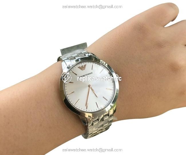 Emporio Armani Silver Mens Retro Stainless Dress Ar2484 Watch Emporio Armani Silver Mens Retro Stainless Dress Ar2484 Watch