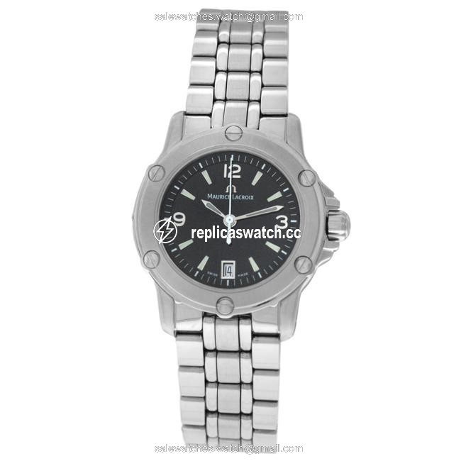 Maurice Lacroix Silver New Lady Ti1034-ss002-320 Steel 30mm Date Watch Maurice Lacroix Silver New Lady Ti1034-ss002-320 Steel 30mm Date Watch