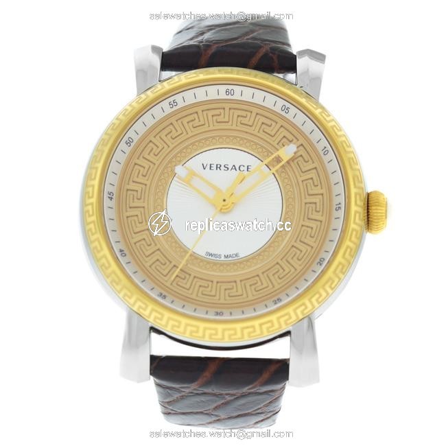 Versace Gold Silver New Day Glam Vq9040014 Steel Quartz 38mm Watch Versace Gold Silver New Day Glam Vq9040014 Steel Quartz 38mm Watch