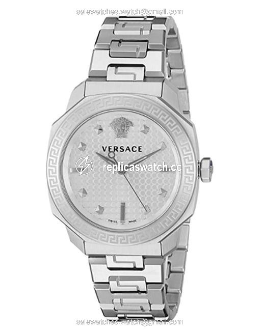 Versace Silver New Dylos Vqd04 0015 Stainless Steel 35mm Quartz Watch Versace Silver New Dylos Vqd04 0015 Stainless Steel 35mm Quartz Watch