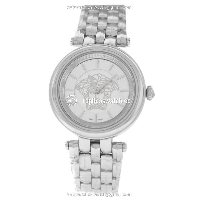 Versace Silver New Khai Medusa Vqe040015 Steel Quartz 38mm Watch Versace Silver New Khai Medusa Vqe040015 Steel Quartz 38mm Watch