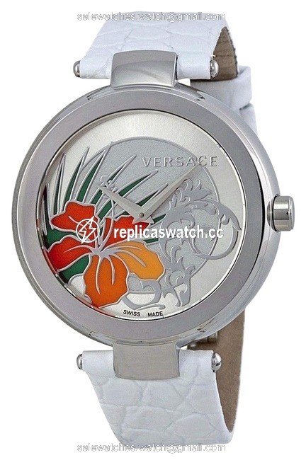 Versace Silver New Mystique Hibiscus I9q99d1hi S001 Quartz 38mm Watch Versace Silver New Mystique Hibiscus I9q99d1hi S001 Quartz 38mm Watch