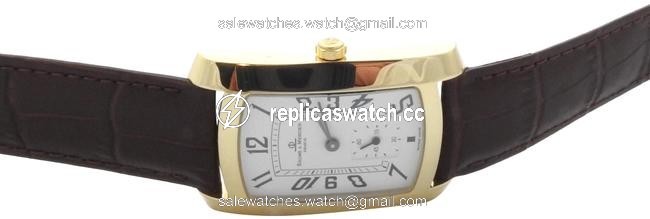 Baume & Mercier Yellow Gold Hampton 18k Mens White Dial 7345 Watch Baume & Mercier Yellow Gold Hampton 18k Mens White Dial 7345 Watch