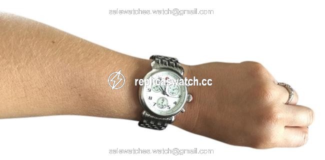 Michele Silver Stainless Steel Watch Michele Silver Stainless Steel Watch
