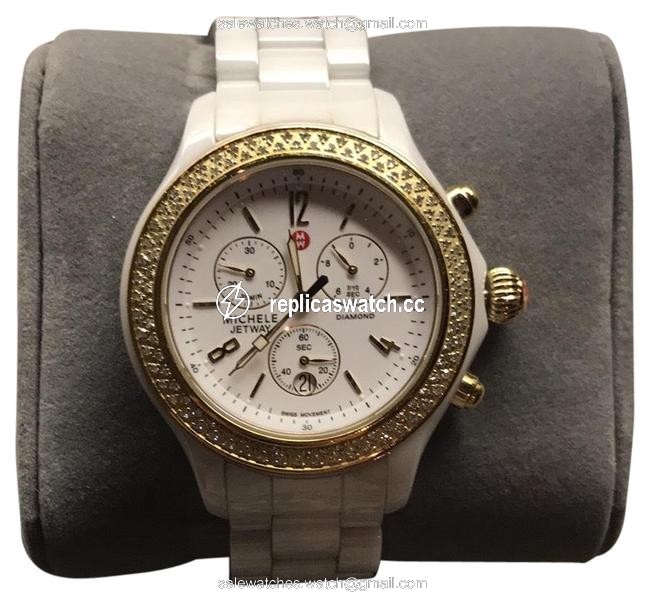 Michele White Ceramic Diamond Watch Michele White Ceramic Diamond Watch