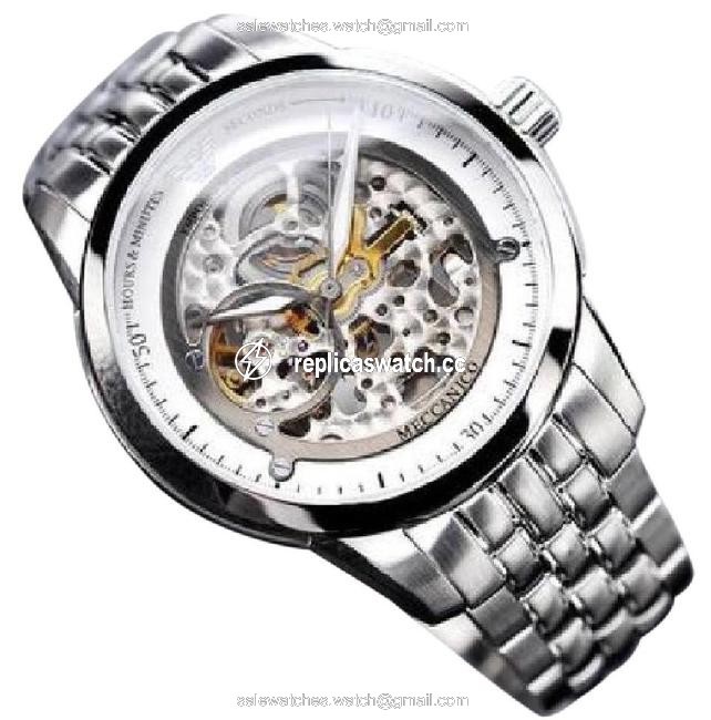 Emporio Armani Silver Meccanico Ar4626 Watch Emporio Armani Silver Meccanico Ar4626 Watch