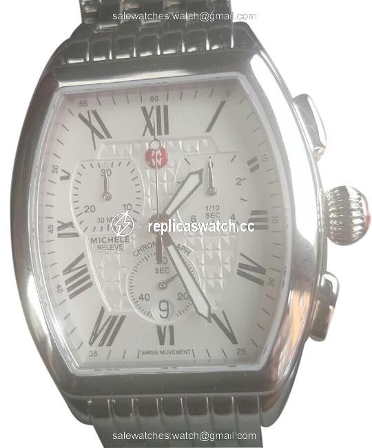 Michele Silver Stainless Releve Ladies Chronograph Mww19a000019 Watch Michele Silver Stainless Releve Ladies Chronograph Mww19a000019 Watch