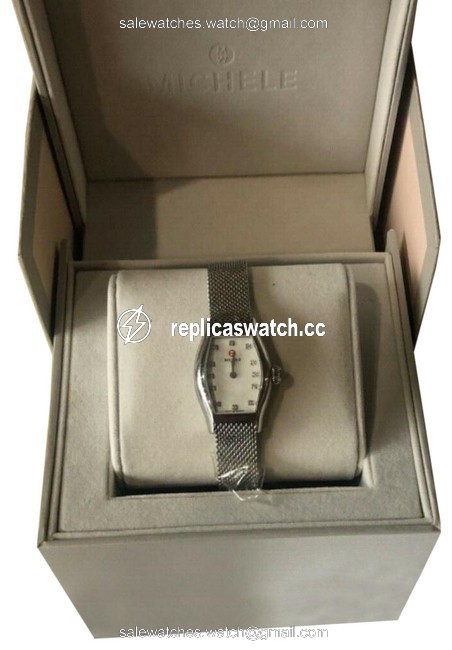 Michele Silver New Urban Coquette Stainless Steel Diamond Watch Michele Silver New Urban Coquette Stainless Steel Diamond Watch