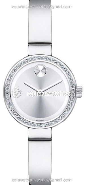 Movado Silver Silver-toned Sunray Dial Stainless Steel Band Ladies Watch Movado Silver Silver-toned Sunray Dial Stainless Steel Band Ladies Watch
