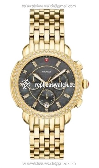 Michele Sidney Gold Diamond Mww30a000031 Watch Michele Sidney Gold Diamond Mww30a000031 Watch