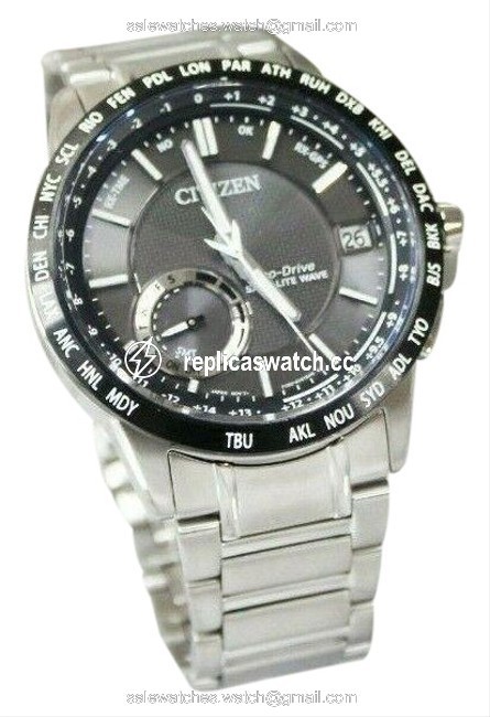 Citizen Silver Satellite Eco-drive Stainless Steel Wave World Time (Cc3005-85e) Watch Citizen Silver Satellite Eco-drive Stainless Steel Wave World Time (Cc3005-85e) Watch