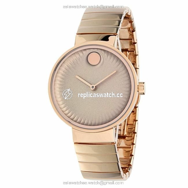 Movado Rose Gold Womens Edge Concave Sandblasted 3680013 Quartz Watch Movado Rose Gold Womens Edge Concave Sandblasted 3680013 Quartz Watch