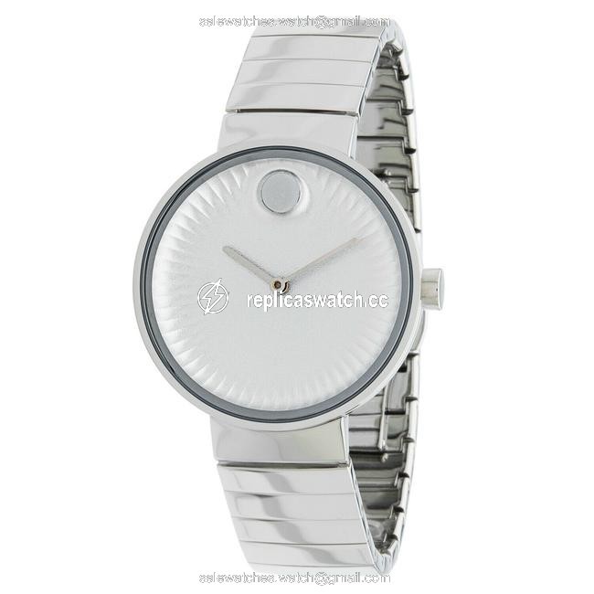 Movado Silver Womens Edge Concave Sandblasted 3680012 Aluminum Quartz Watch Movado Silver Womens Edge Concave Sandblasted 3680012 Aluminum Quartz Watch
