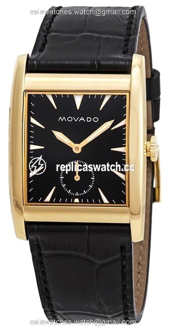 Movado Gold Heritage 3650049 Black Dial 41mm Mens Swiss Quartz Watch Movado Gold Heritage 3650049 Black Dial 41mm Mens Swiss Quartz Watch