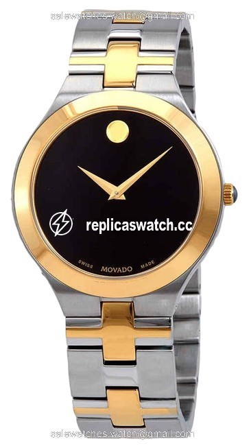 Movado Silver & Gold Juro Quartz Black Dial Mens Two-tone 0607443 Watch Movado Silver & Gold Juro Quartz Black Dial Mens Two-tone 0607443 Watch