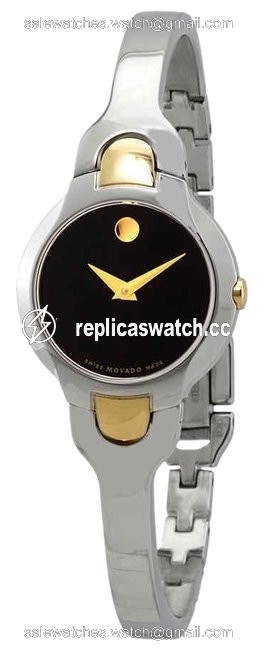 Movado Silver Kara Quartz Black Dial Ladies 0606948 Watch Movado Silver Kara Quartz Black Dial Ladies 0606948 Watch