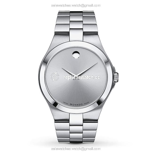 Movado Serio Silver Dial 40mm Stainless Steel 0606556 Swiss Made Quartz Watch Movado Serio Silver Dial 40mm Stainless Steel 0606556 Swiss Made Quartz Watch