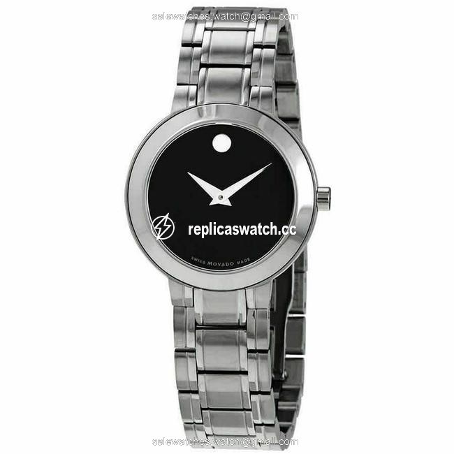 Movado Silver 0607280 Womens Stiri Black Quartz Watch Movado Silver 0607280 Womens Stiri Black Quartz Watch