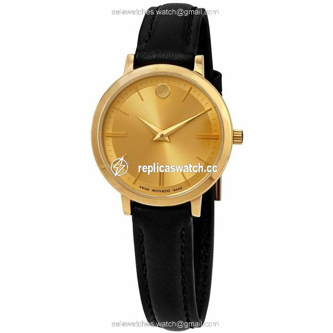 Movado Black 0607158 Womens Ultra Slim Gold Quartz Watch Movado Black 0607158 Womens Ultra Slim Gold Quartz Watch