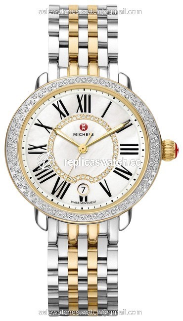 Michele Gold/Silver Serein 0.61 Ctw Diamond Mw21b01c5963 Watch Michele Gold/Silver Serein 0.61 Ctw Diamond Mw21b01c5963 Watch