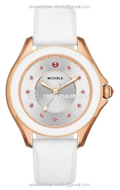Michele Multicolor Cape Sunray Dial Silicone Mww27a000004 Watch Michele Multicolor Cape Sunray Dial Silicone Mww27a000004 Watch
