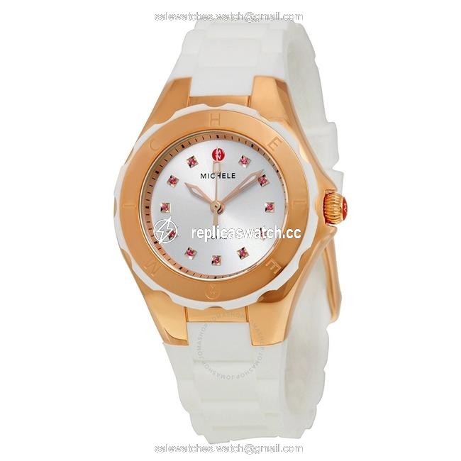 Michele Multicolor Jelly (Rosegold/White) Small Bean Topaz Mww12p000003 Watch Michele Multicolor Jelly (Rosegold/White) Small Bean Topaz Mww12p000003 Watch