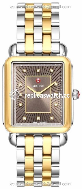 Michele Multicolor Deco Ii Two-tone Diamond Accent Mww06x000033 Watch Michele Multicolor Deco Ii Two-tone Diamond Accent Mww06x000033 Watch