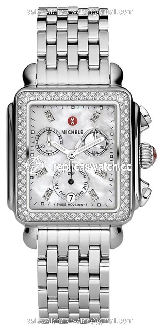 Michele Silver New Deco Stainless Diamond Mww06p000099 Watch Michele Silver New Deco Stainless Diamond Mww06p000099 Watch