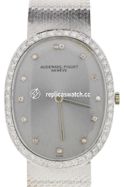 Audemars Piguet Silver Vintage 18k White Gold Diamond Manual Watch Audemars Piguet Silver Vintage 18k White Gold Diamond Manual Watch