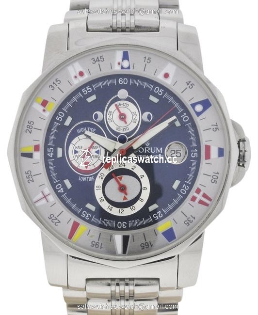 Corum Blue Admirals Cup Tides 44 Stainless Steel Mens 977.630.20 Watch Corum Blue Admirals Cup Tides 44 Stainless Steel Mens 977.630.20 Watch