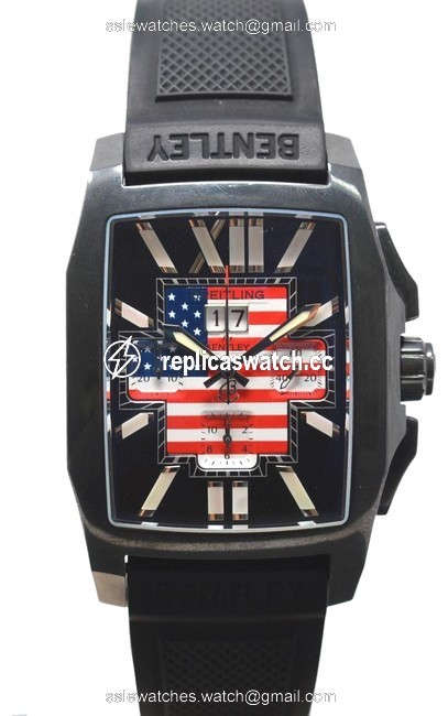 Breitling Black Bentley M44365 United We Stand Stainless Steel Mens Watch Breitling Black Bentley M44365 United We Stand Stainless Steel Mens Watch