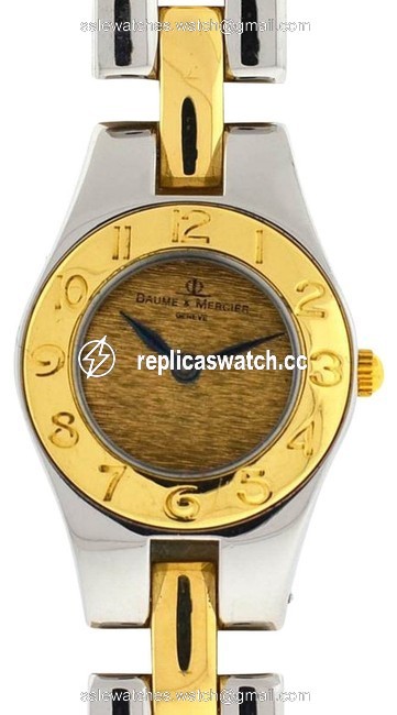 Baume & Mercier Yellow Linea Two Tone Stainless Steel Gold Dial Ladies Watch Baume & Mercier Yellow Linea Two Tone Stainless Steel Gold Dial Ladies Watch