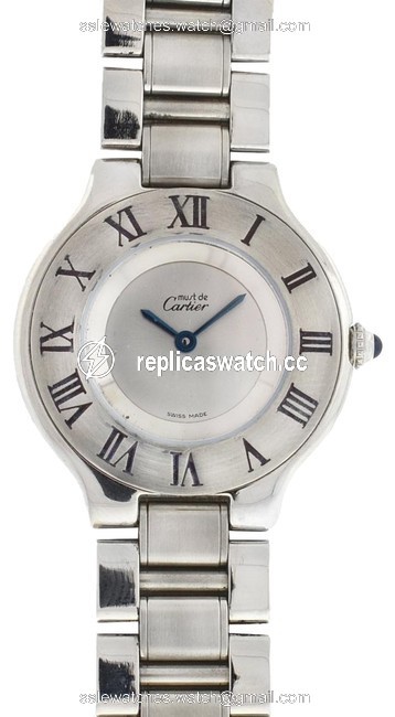 Cartier Silver 1330 Must 21 Ladies Stainless Steel Watch Cartier Silver 1330 Must 21 Ladies Stainless Steel Watch
