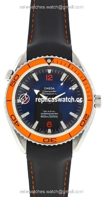 Omega Black Seamaster Planet Ocean Orange Bezel Mens Watch Omega Black Seamaster Planet Ocean Orange Bezel Mens Watch