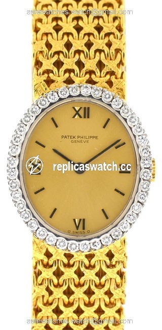 Patek Philippe Yellow Ellipse 4178 18k Gold Diamond Manual Wind Watch Patek Philippe Yellow Ellipse 4178 18k Gold Diamond Manual Wind Watch