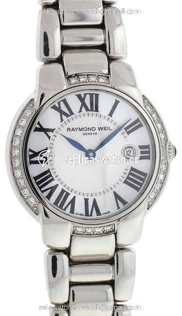 Raymond Weil Silver Jasmine Diamond Mother Of Pearl Dial Stainless Steel Ladi Watch Raymond Weil Silver Jasmine Diamond Mother Of Pearl Dial Stainless Steel Ladi Watch