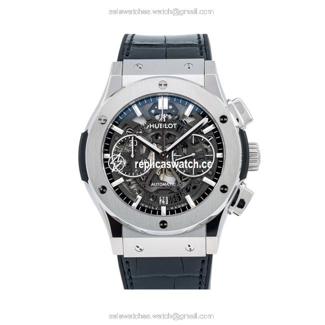Hublot Black Classic Fusion Aerofusion 525.nx 45mm Dial with Leather Watch Hublot Black Classic Fusion Aerofusion 525.nx 45mm Dial with Leather Watch